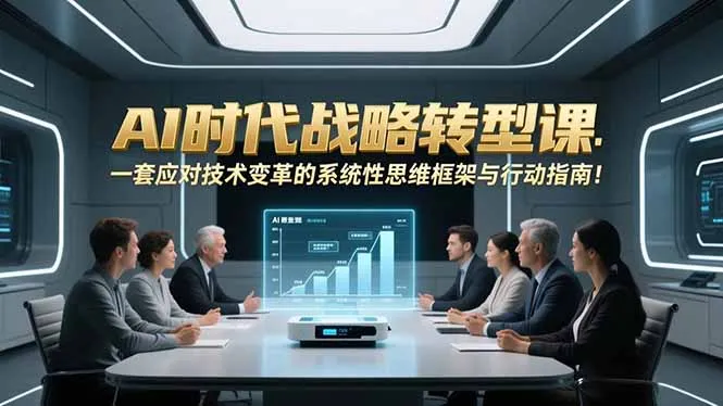 AI时代战略转型课：一套应对技术变革的系统性思维框架与行动指南！-轻创